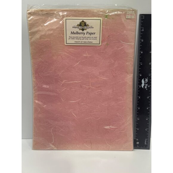 USED Personal Stamp Exchange Mulberry Paper 25" X 36" Pink - Picture 1 of 3